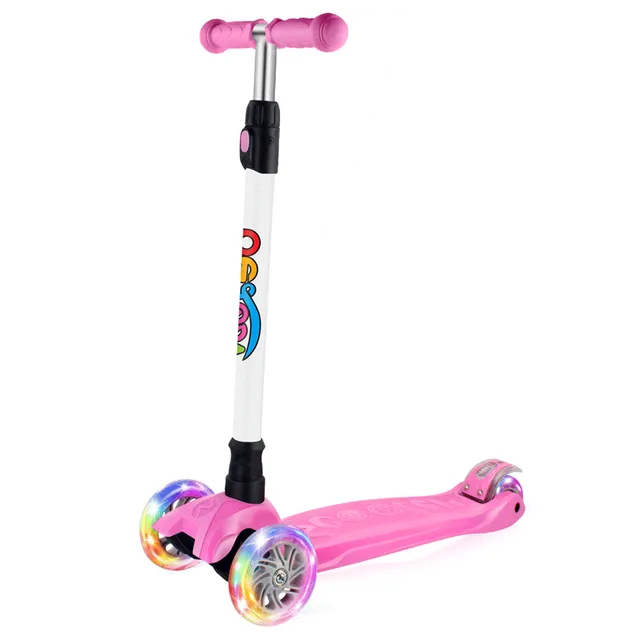 BELEEV sparkcykel 3-hjul rosa lysande hjul