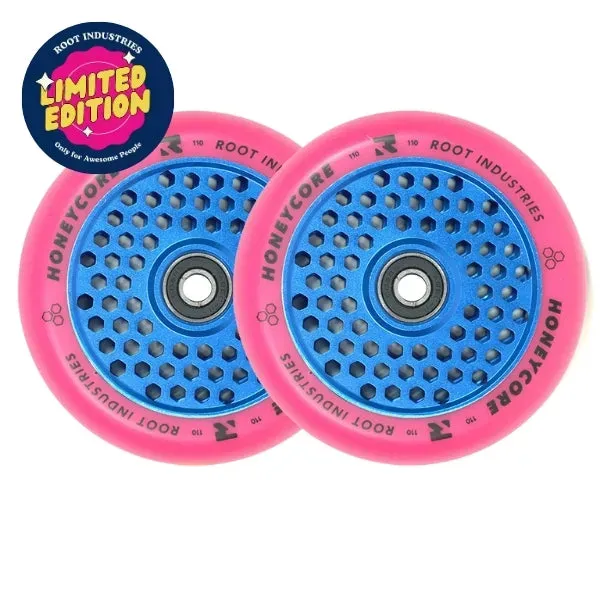 Root Industries HoneyCore 110mm hjul rosa blå snabba