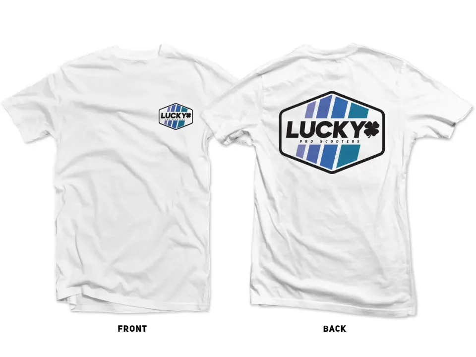 Lucky Aloha t-shirt vit large – bomull