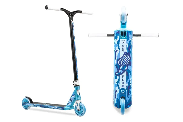 Lucky Cody Flom V2 stunt-scooter blå camo 110mm