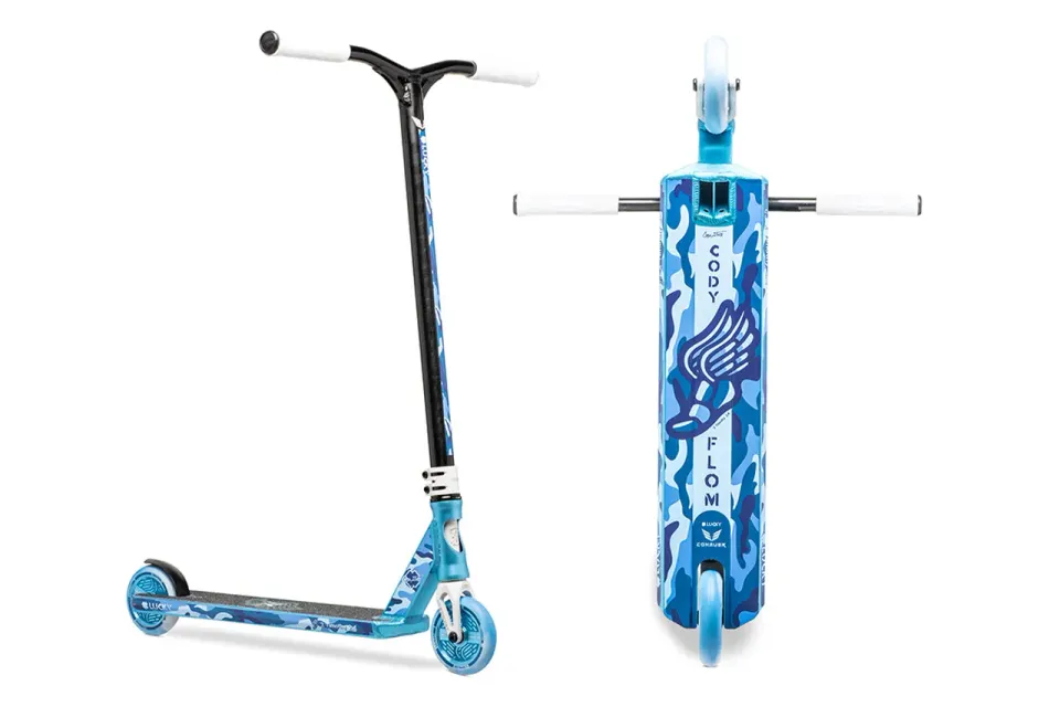 Lucky Cody Flom V2 stunt-scooter blå camo 110mm