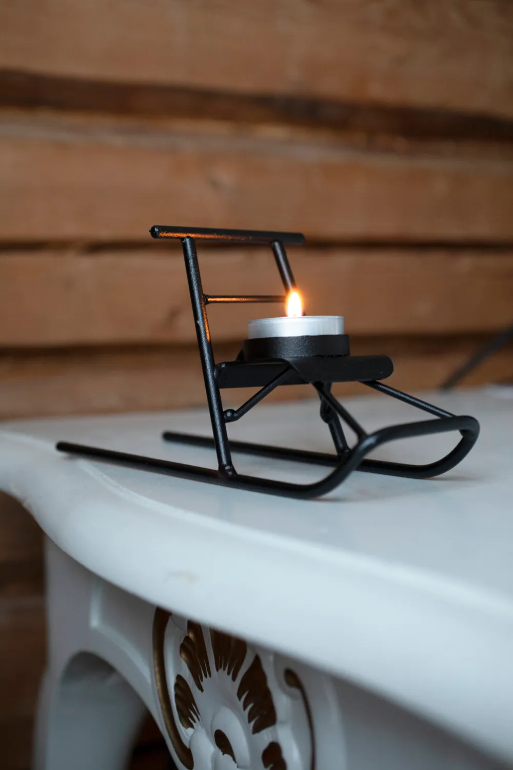 ESLA minispark ljuslykta prydnad trä