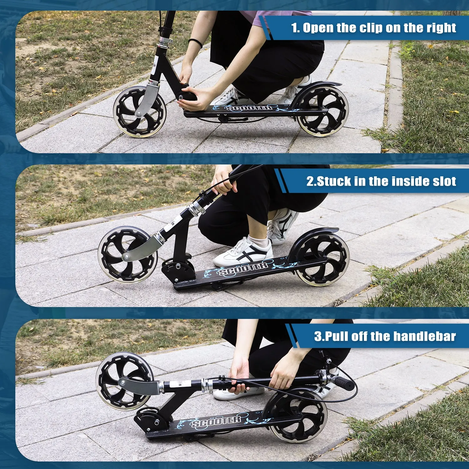 H.yeed sparkcykel svart 200 mm dubbelbroms