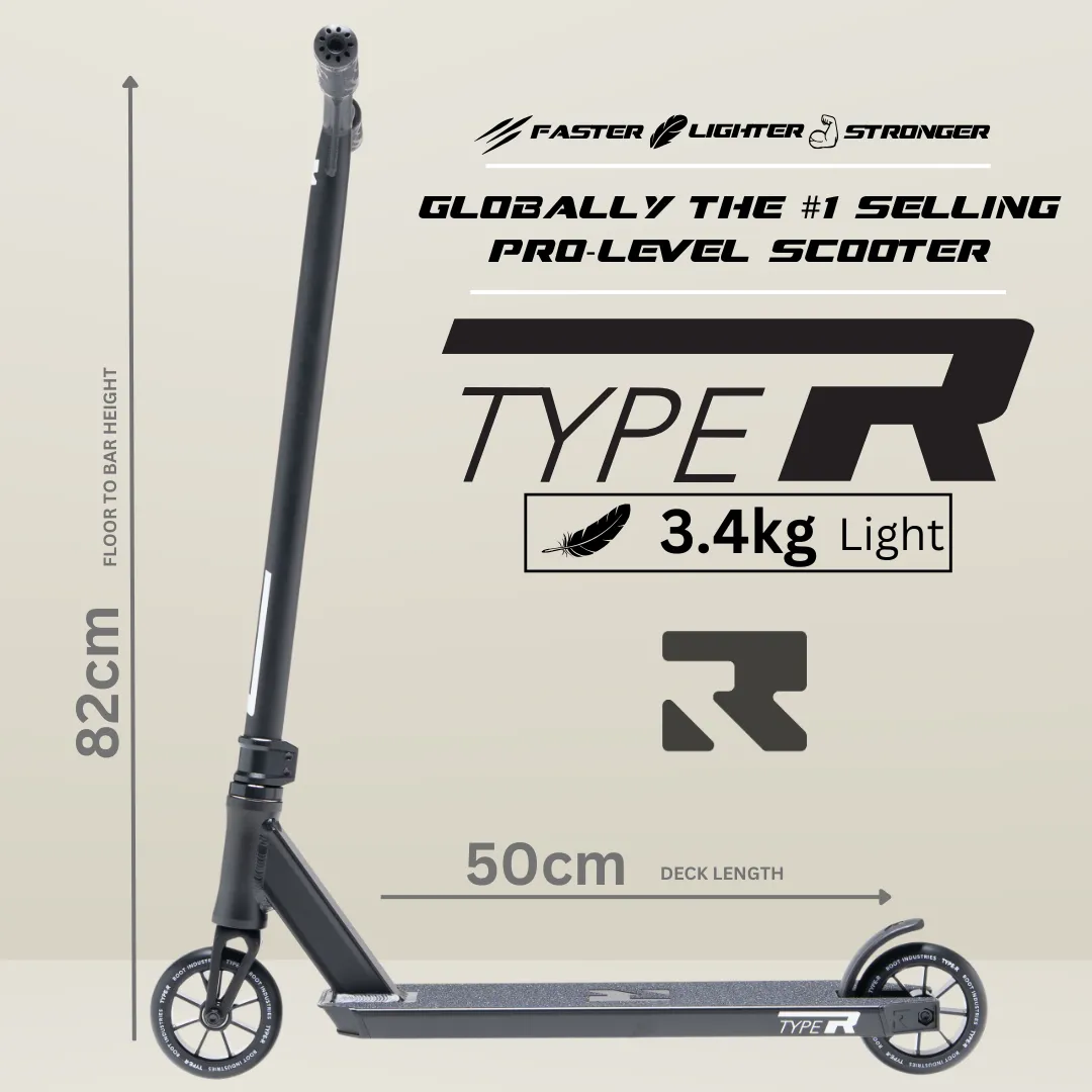 Root Industries Type R tricksparkcykel svart matt 6–14 år
