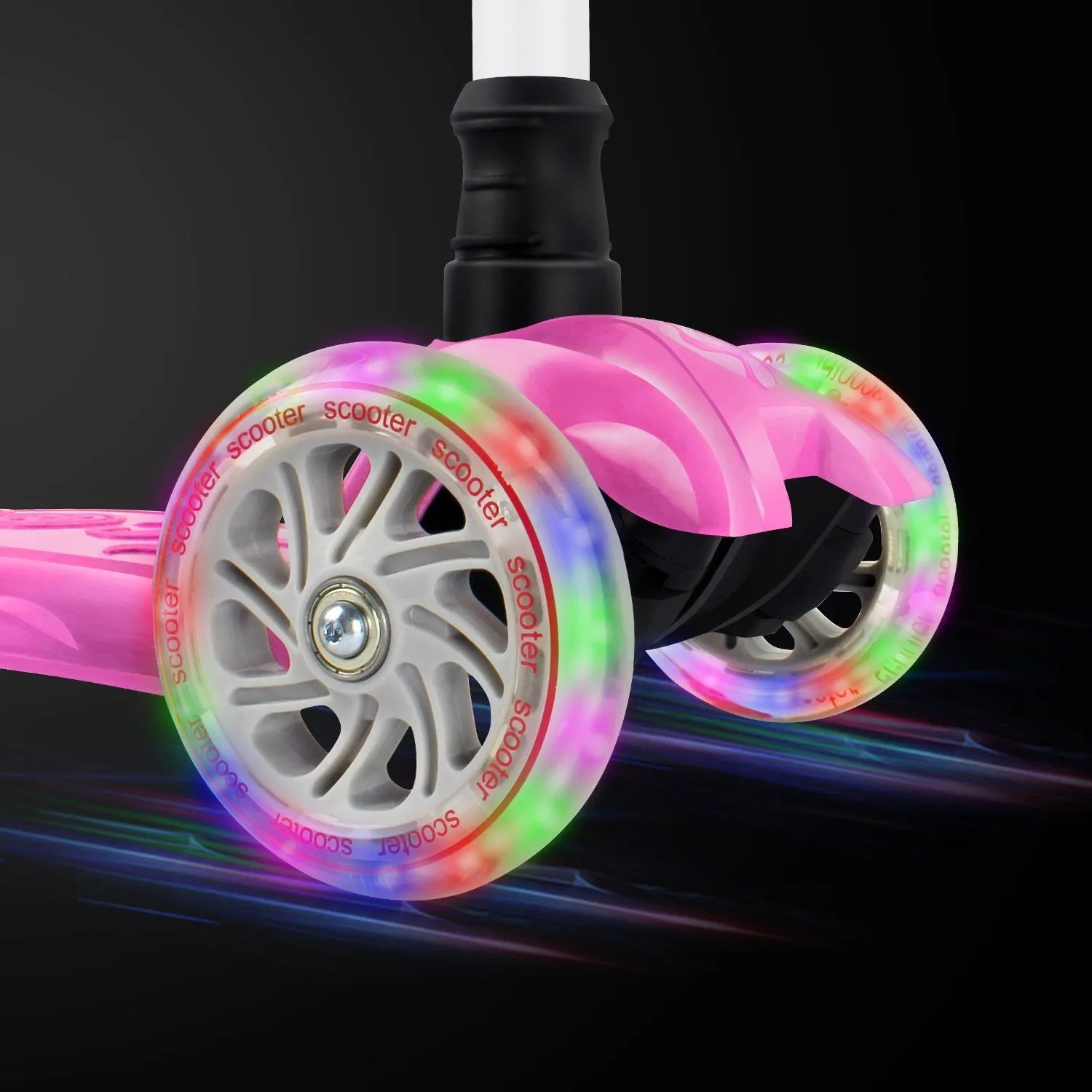BELEEV sparkcykel 3-hjul rosa lysande hjul