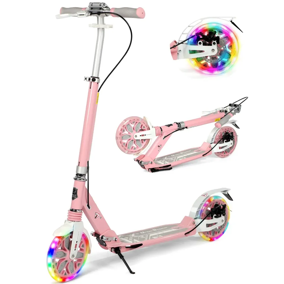 H.yeed Light Up sparkcykel 200mm rosa LED skivbroms