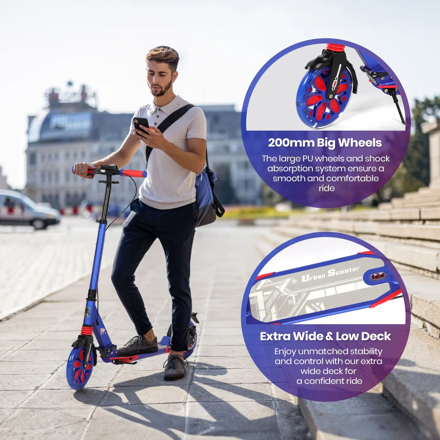 H.yeed sparkcykel mörkblå 200 mm LED skivbroms