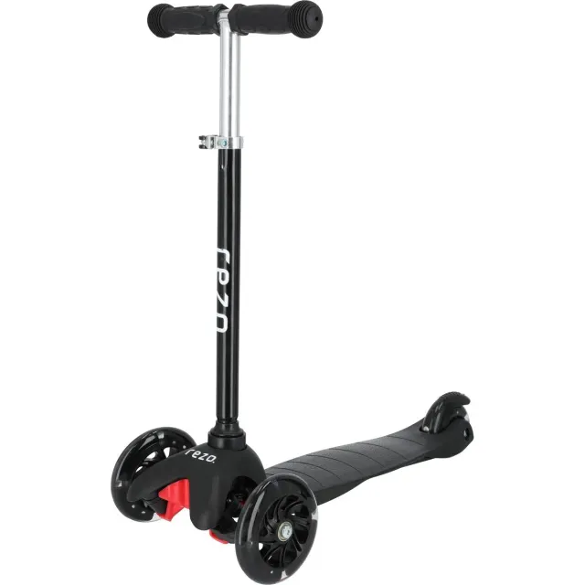 Rezo 3-hjulig barnsparkcykel Black LED-hjul 50kg
