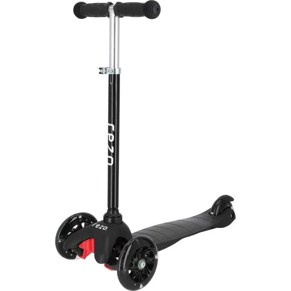 Rezo 3-hjulig barnsparkcykel Black LED-hjul 50kg