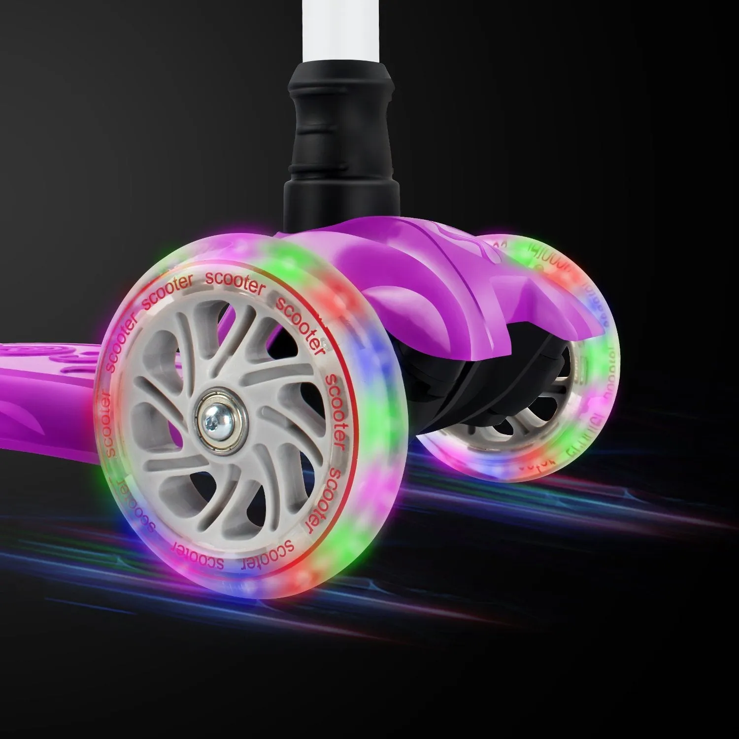 Beleev Violet sparkcykel 3-hjul lila LED 120 mm