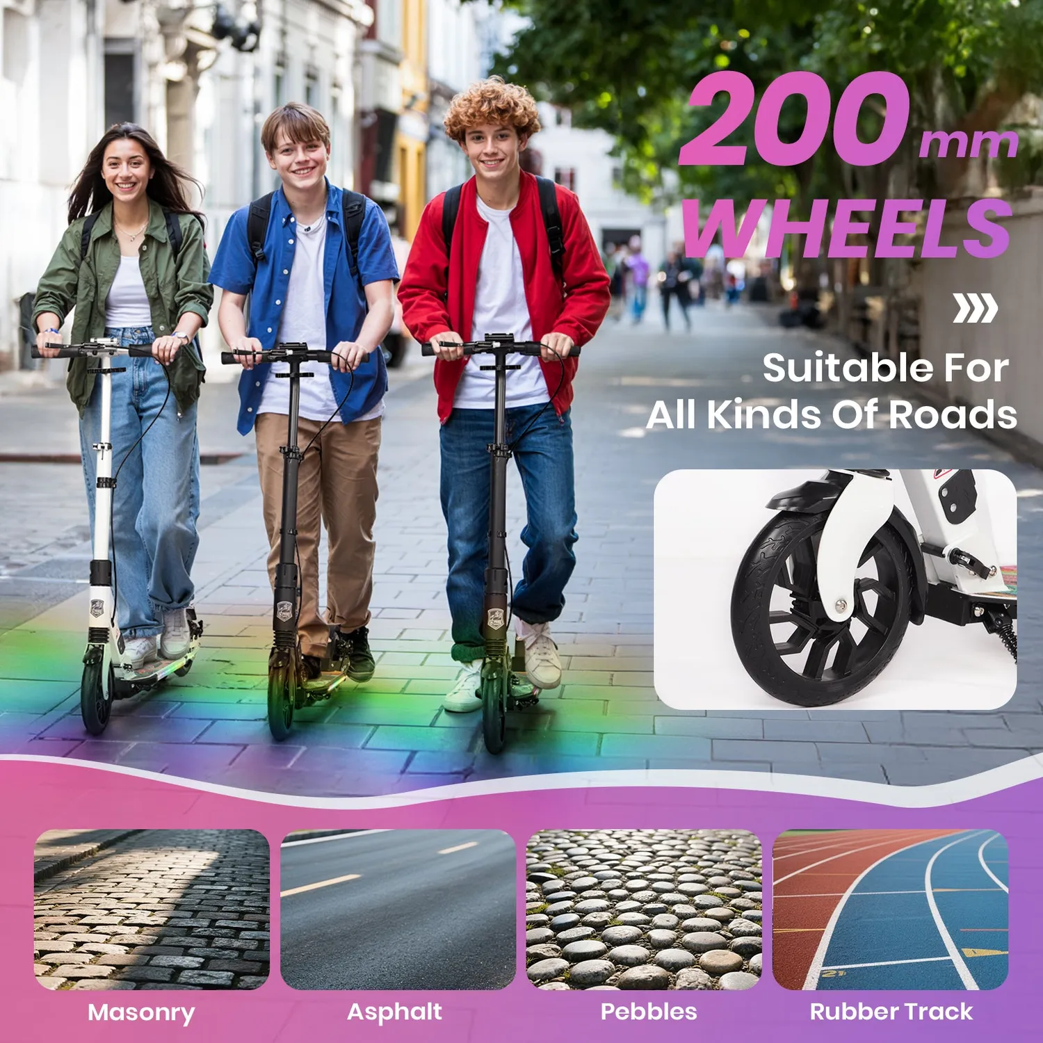 H.yeed sparkcykel LED vit 200mm skivbroms