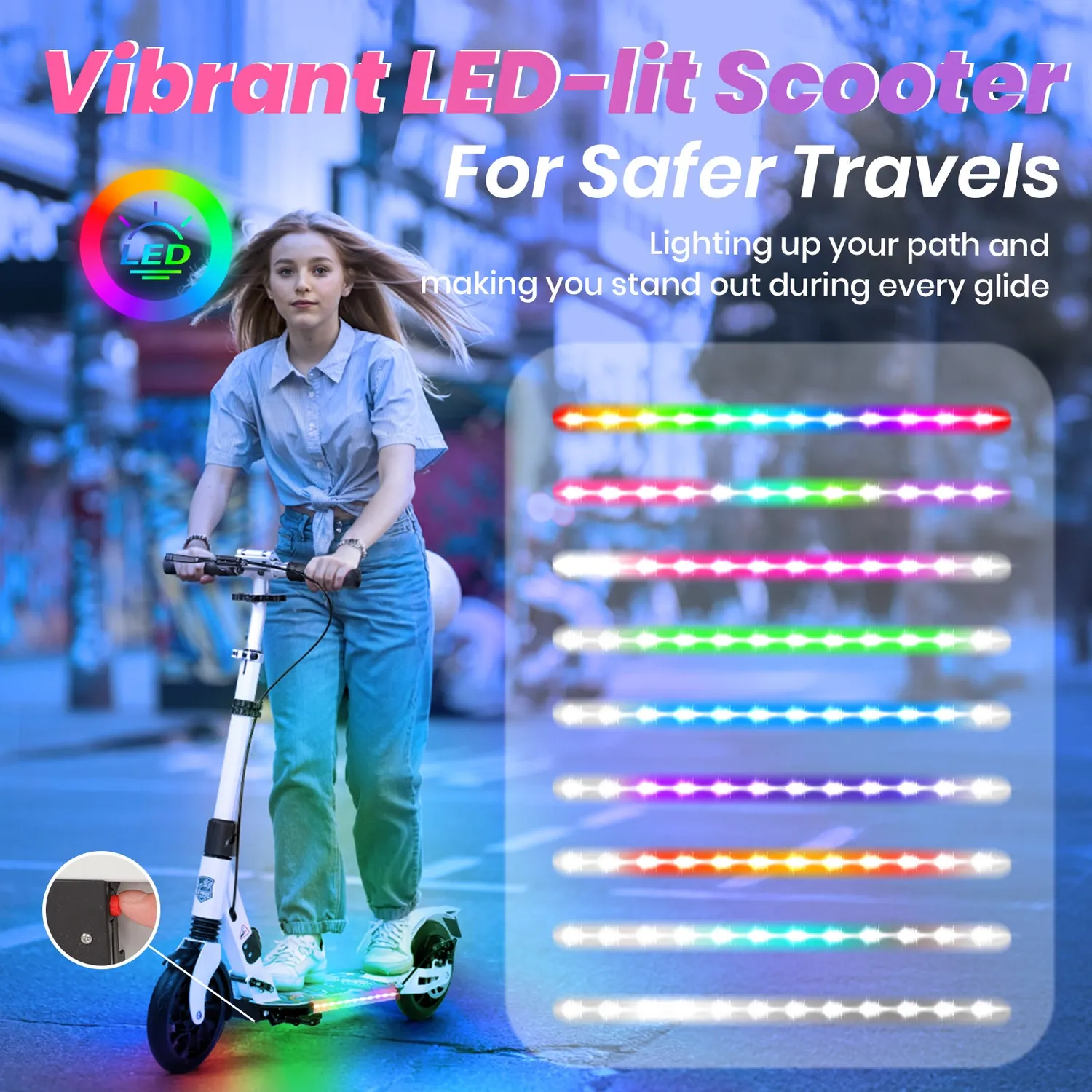 H.yeed sparkcykel LED vit 200mm skivbroms