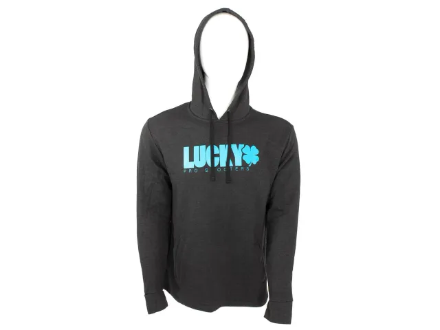 Lucky Solid Logo hoodie charcoal mjuk