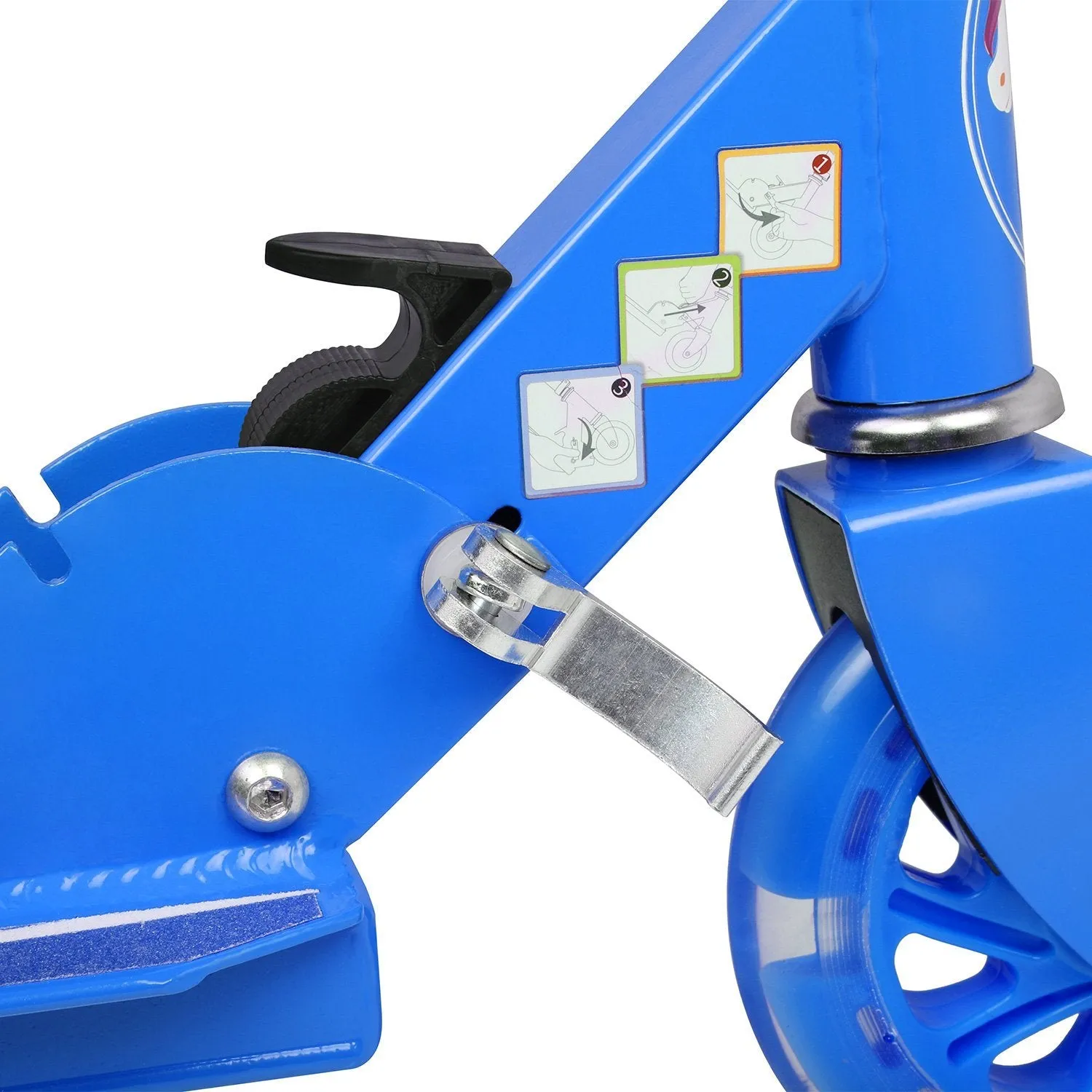 Beleev V1 2-hjulig sparkcykel marinblå LED-hjul