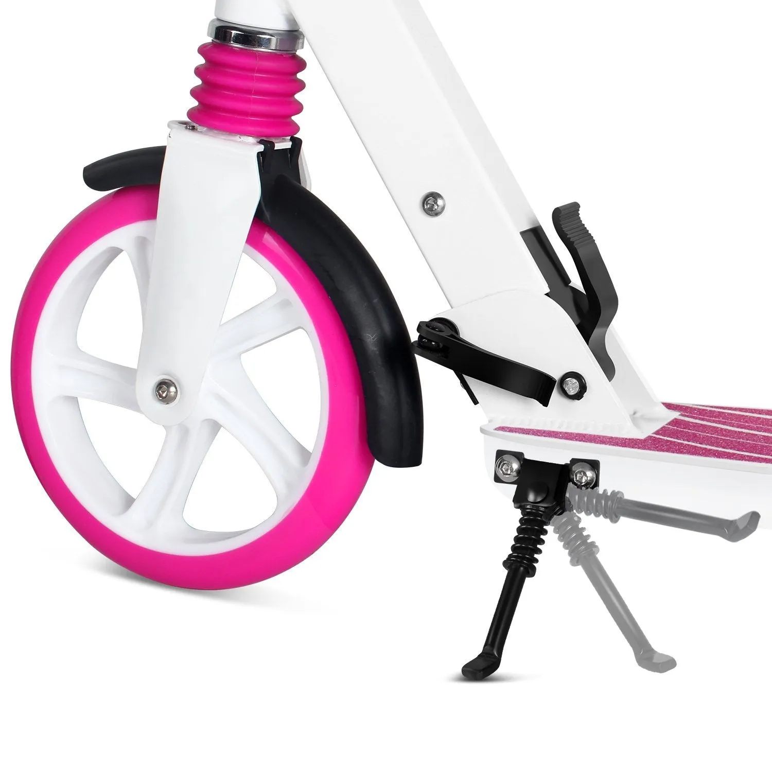 Beleev V5 sparkcykel rosa 200 mm stötdämpad
