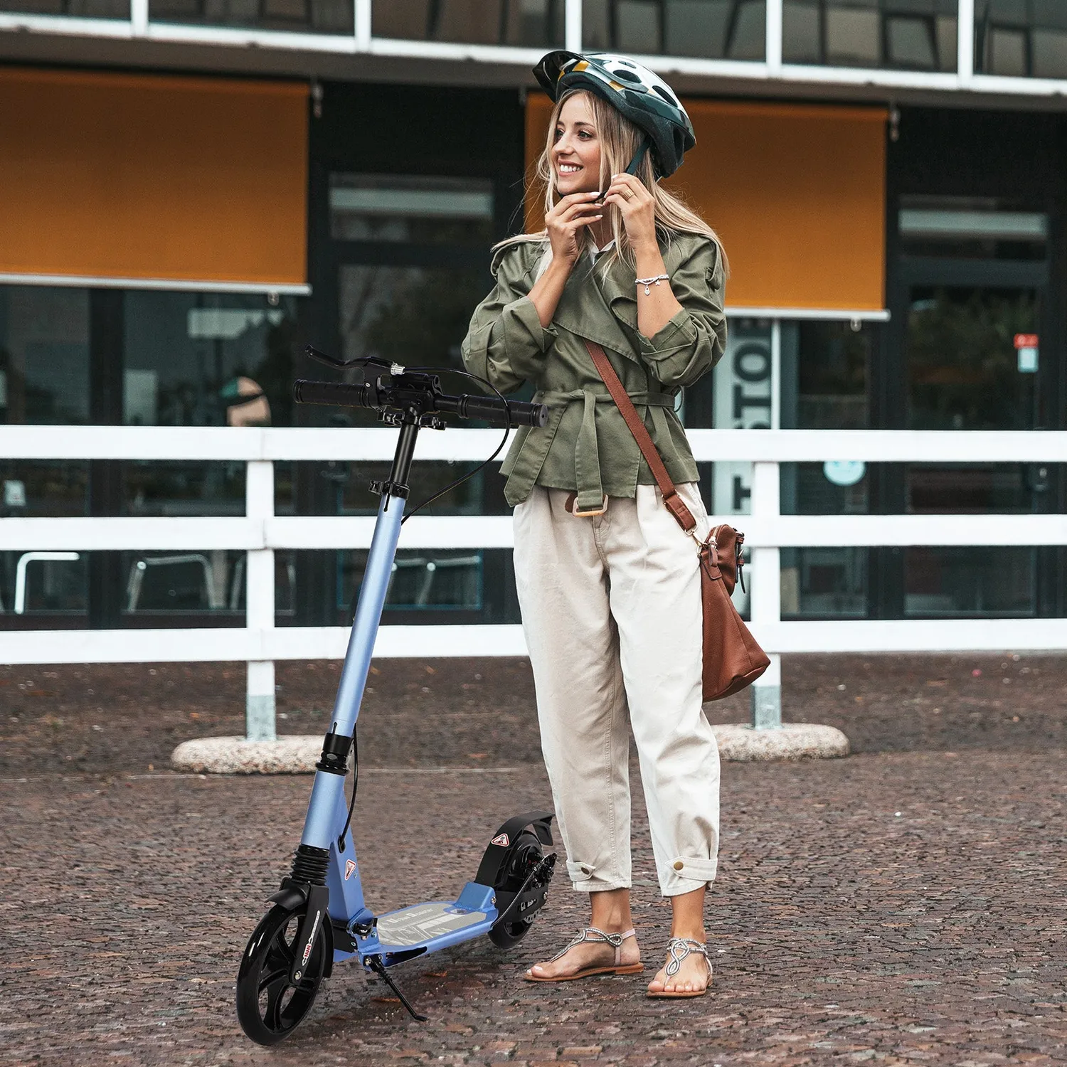 H.yeed sparkcykel ljusblå 200 mm skivbroms dämpning