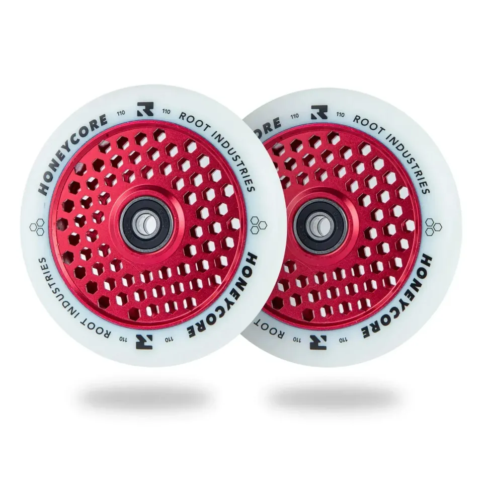 Root Industries HoneyCore sparkcykelhjul white/red 110mm