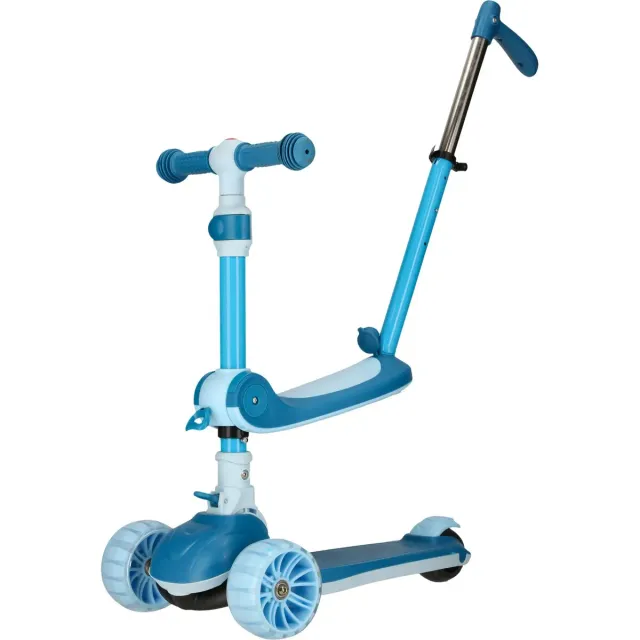 Rezo Fanau 4i1 sparkcykel barn blå lila