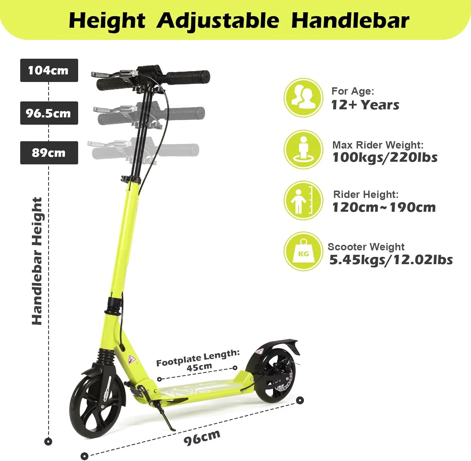 H.yeed sparkcykel 200mm gul med skivbroms