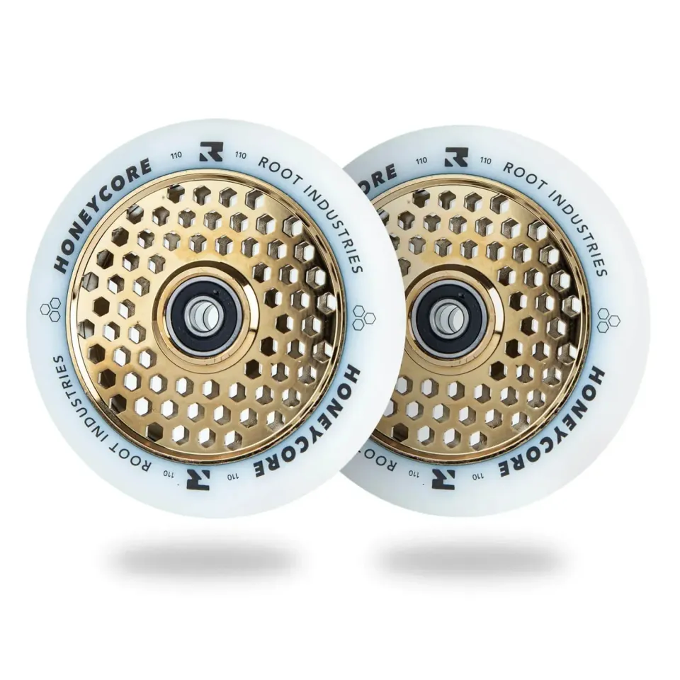 Root Industries HoneyCore 110mm sparkcykelhjul vit/guld lätt