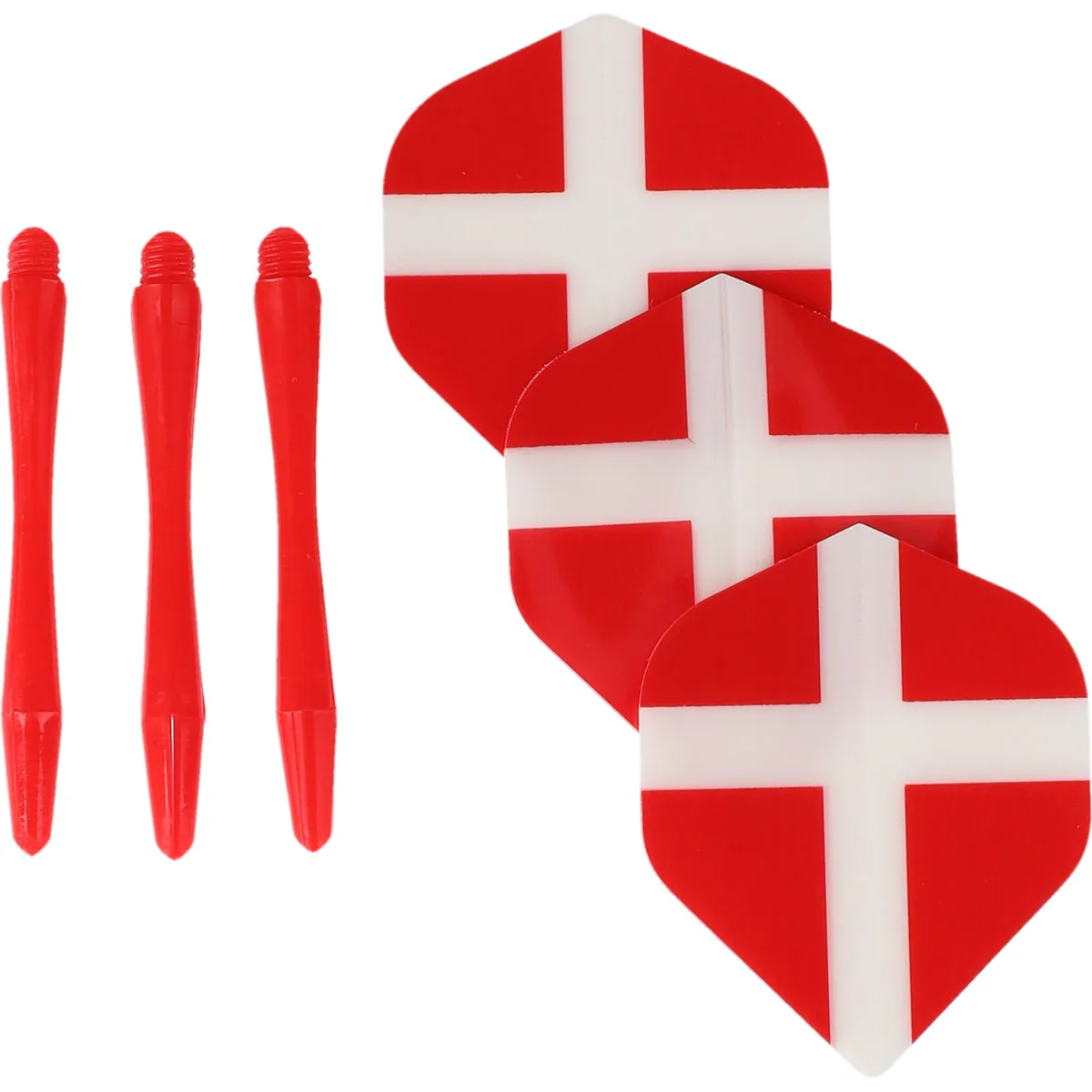 Rezo dartflights och nylonskaft set svart röd