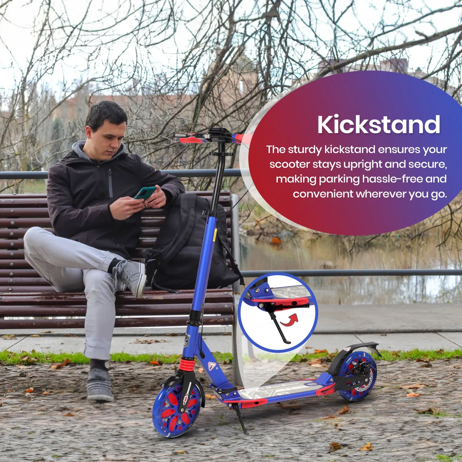 H.yeed sparkcykel mörkblå 200 mm LED skivbroms
