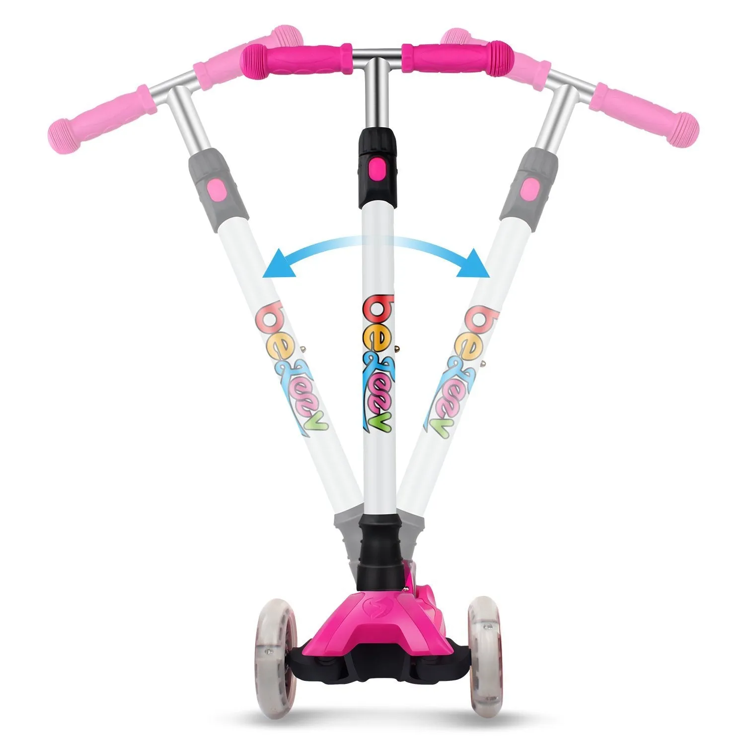 Beleev sparkcykel 3 hjul fuchsia lysande hjul 2-8 år
