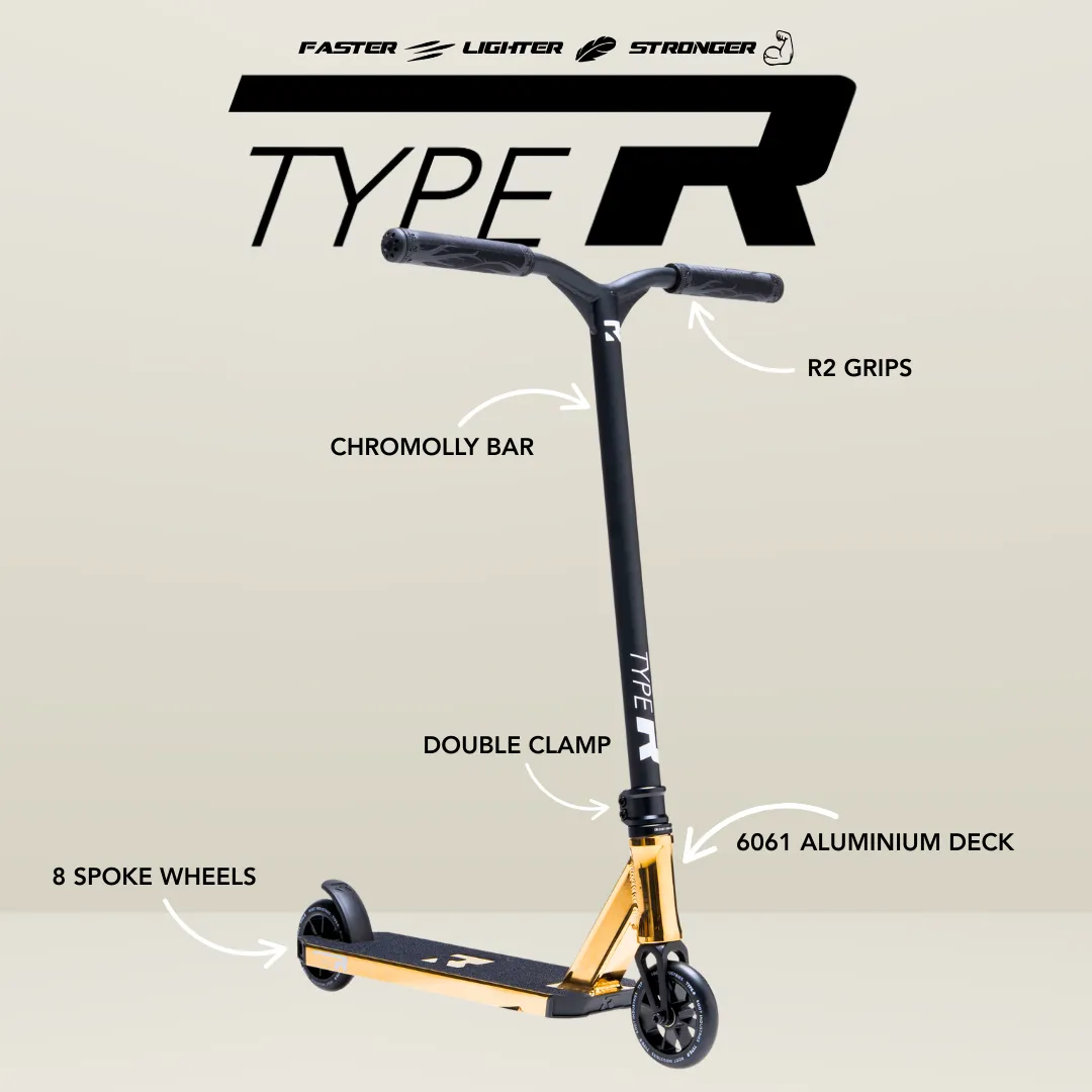 Root Industries Type R Pro trick sparkcykel Gold Rush 123 mm