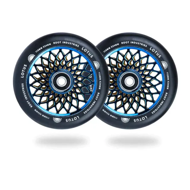 Root Industries Lotus 110mm sparkcykelhjul svart/blå 2-pack 88A
