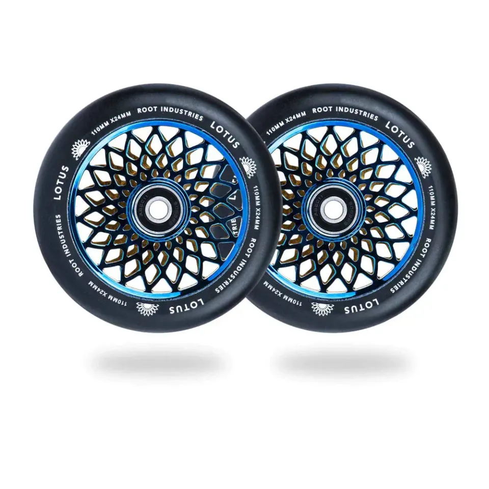 Root Industries Lotus 110mm sparkcykelhjul svart/blå 2-pack 88A