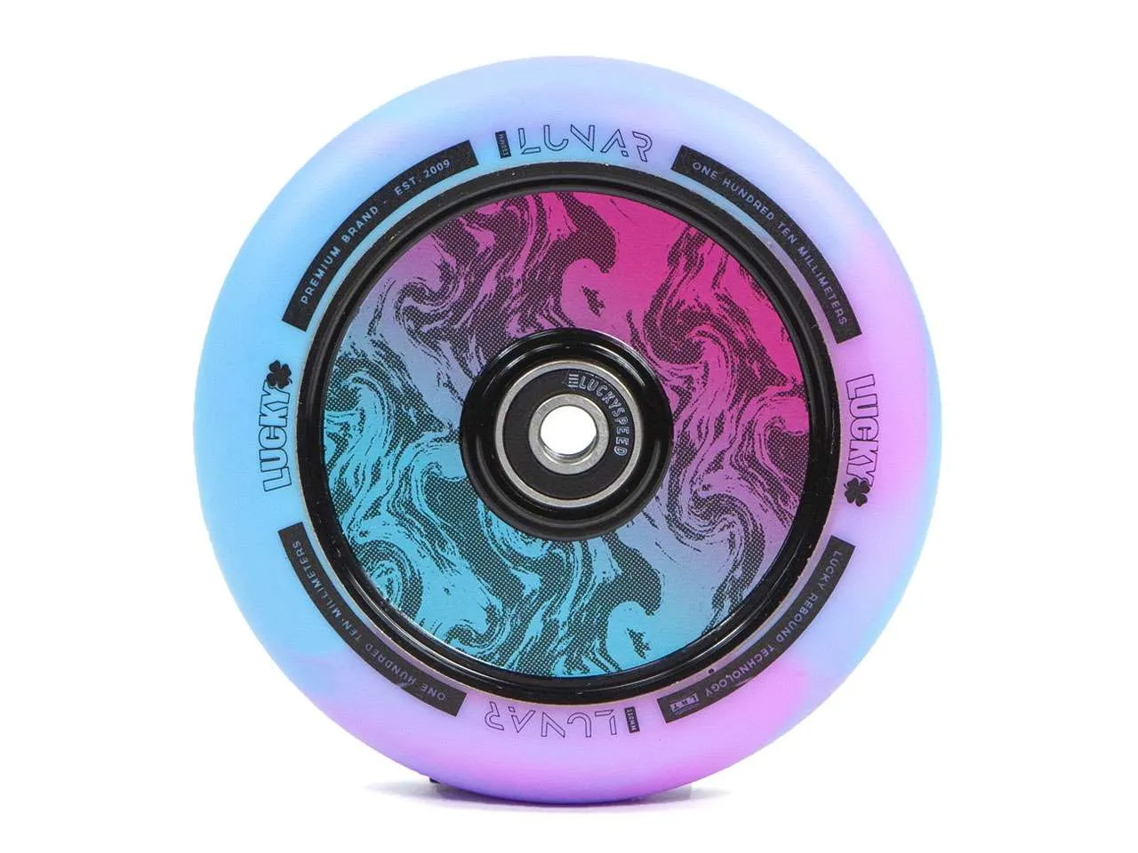 Lucky Lunar 110mm sparkcykelhjul 24mm med lager