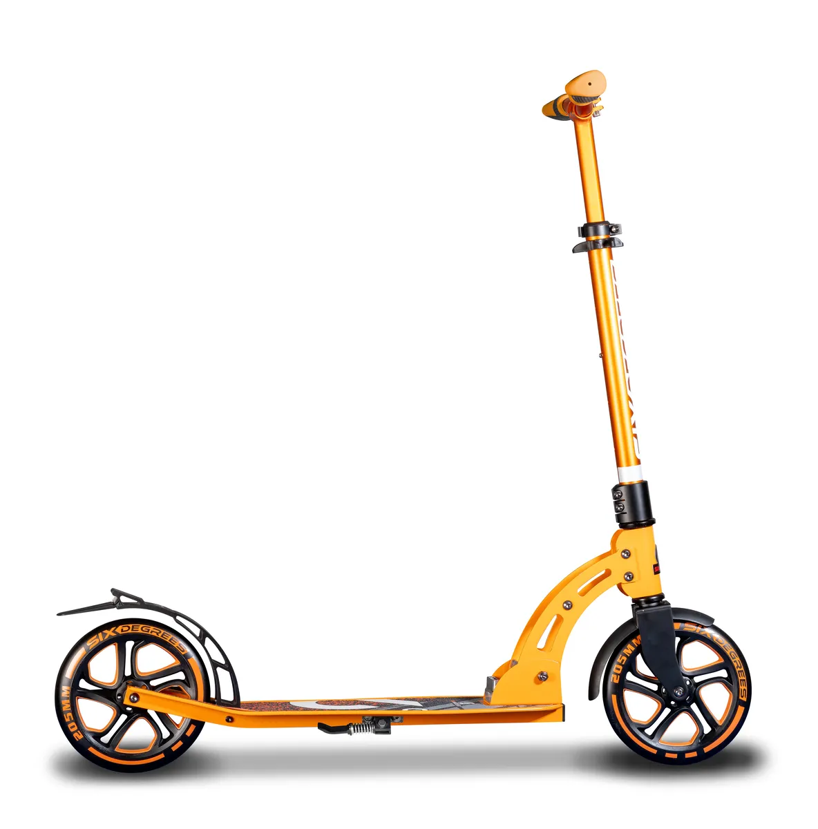 SIX DEGREES Aluminium Scooter 205 mm sparkcykel orange hopfällbar