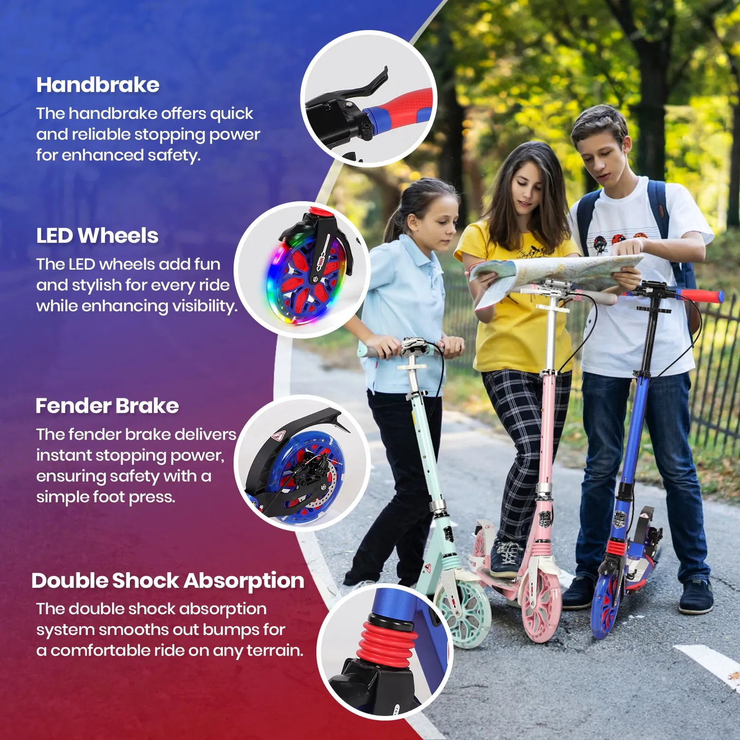 H.yeed sparkcykel mörkblå 200 mm LED skivbroms