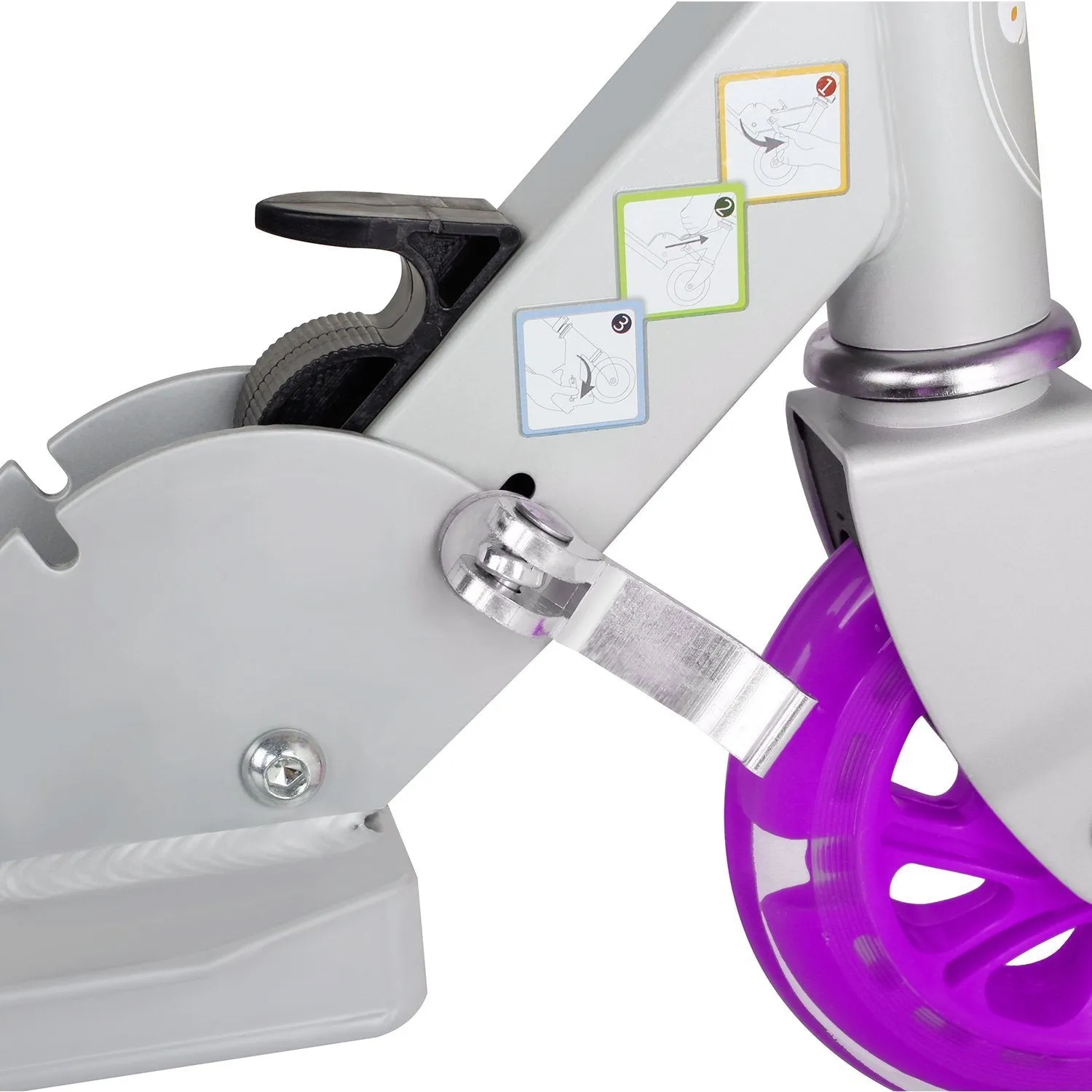 Beleev V1 sparkcykel lila LED-hjul 120 mm