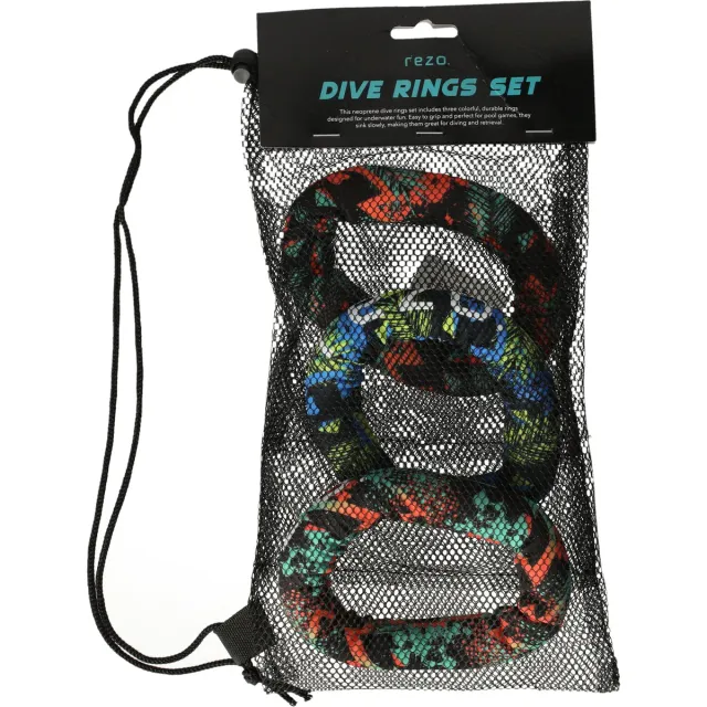 Rezo dykringar neopren 3-pack multicolor sandleksak