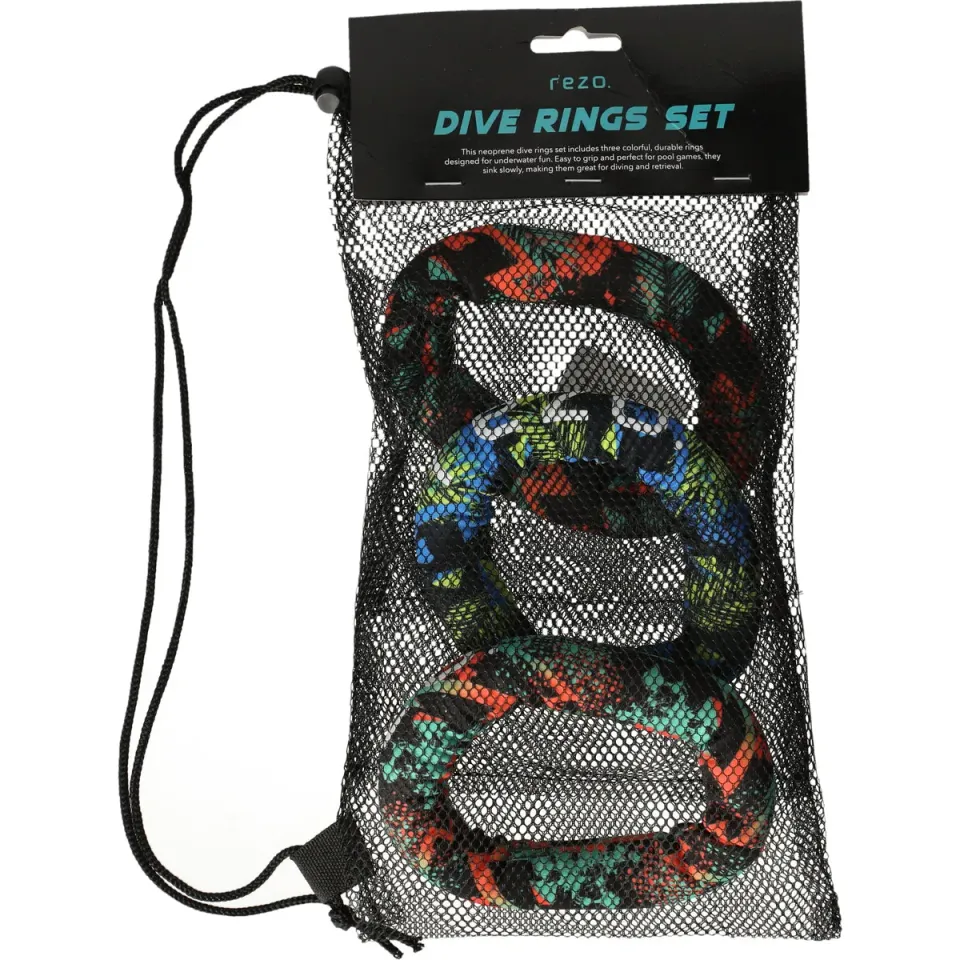 Rezo dykringar neopren 3-pack multicolor sandleksak