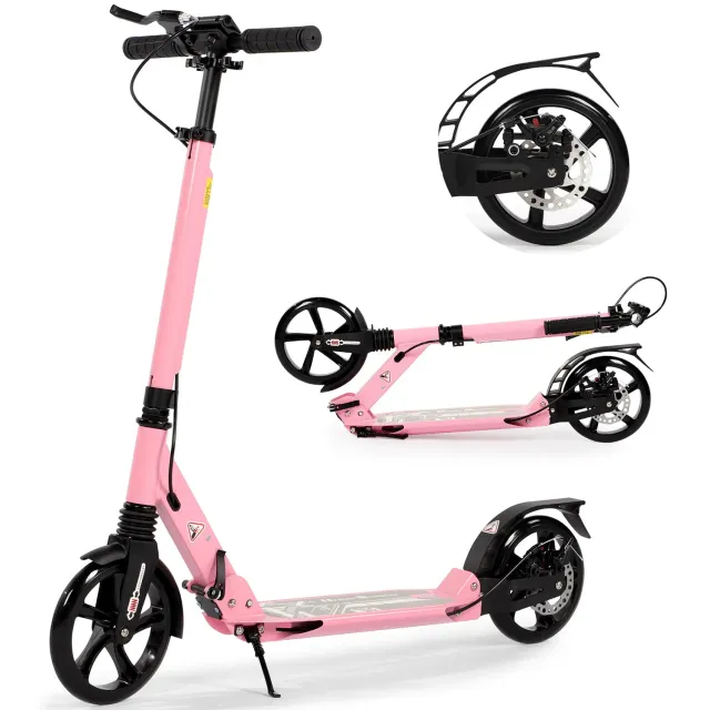 H.yeed Kick sparkcykel 200mm rosa skivbroms