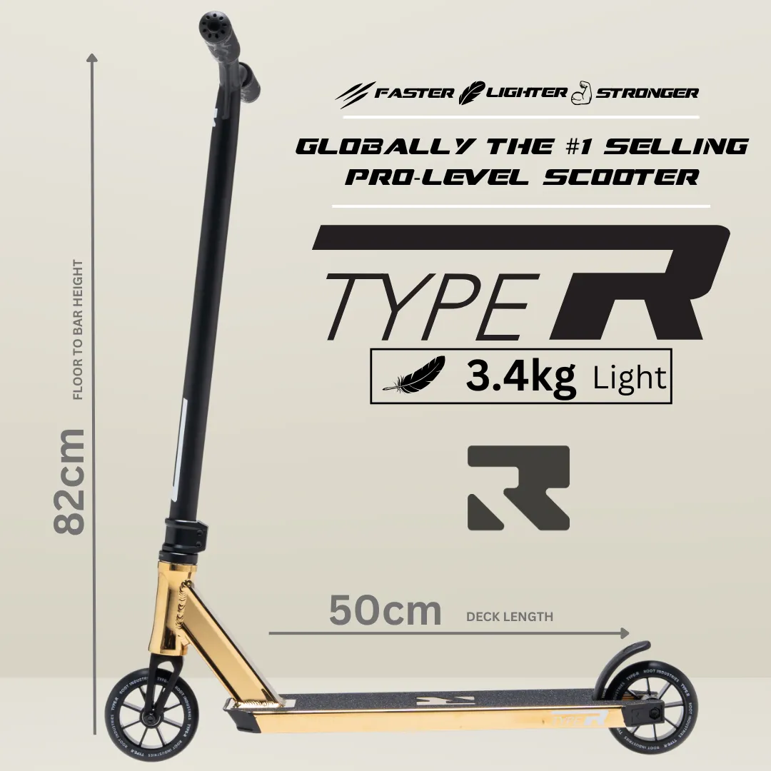 Root Industries Type R Pro trick sparkcykel Gold Rush 123 mm