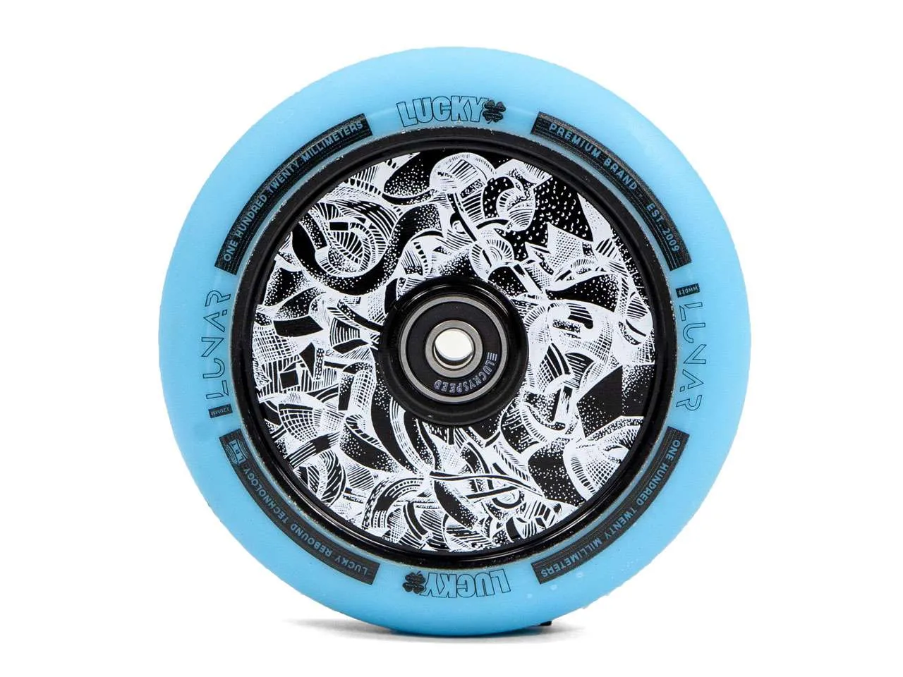 Lucky Lunar 120mm sparkcykelhjul Recoil lätt hollow-core