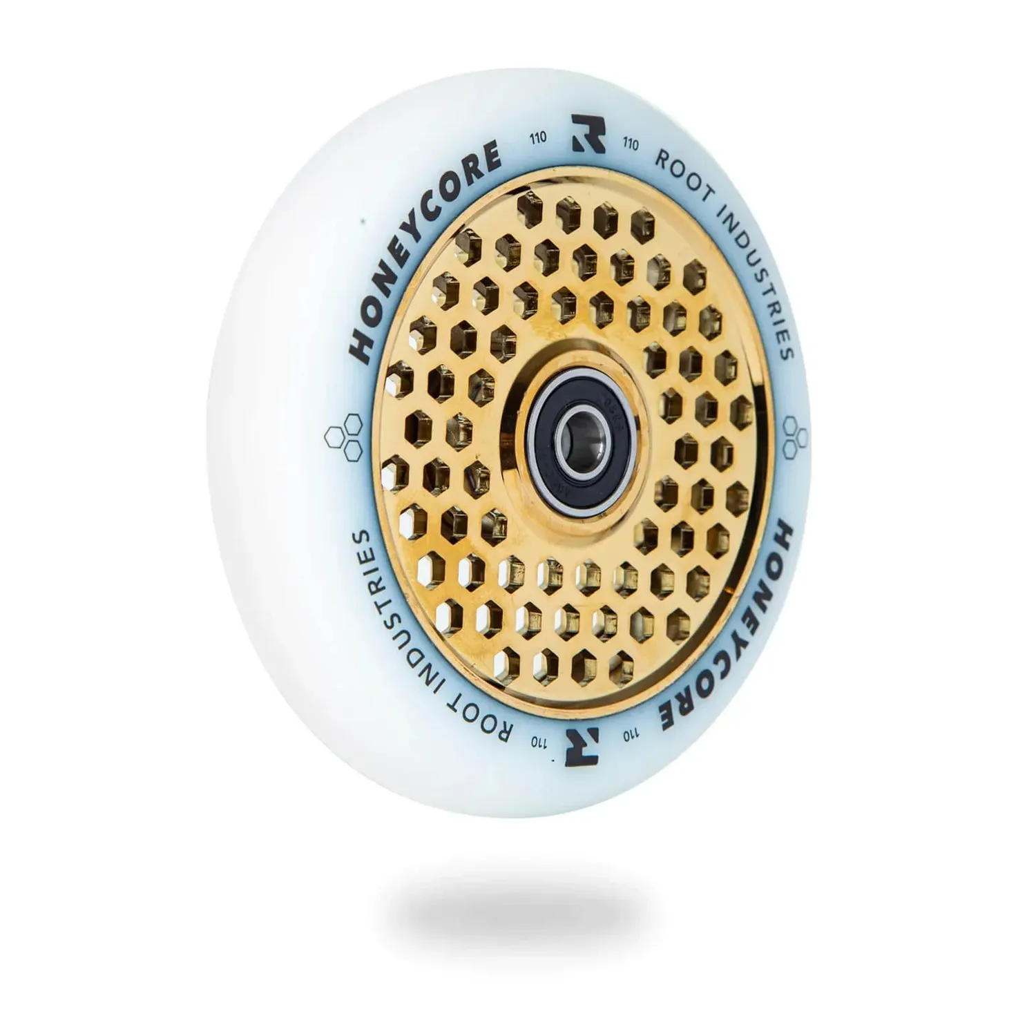 Root Industries HoneyCore 110mm sparkcykelhjul vit/guld lätt