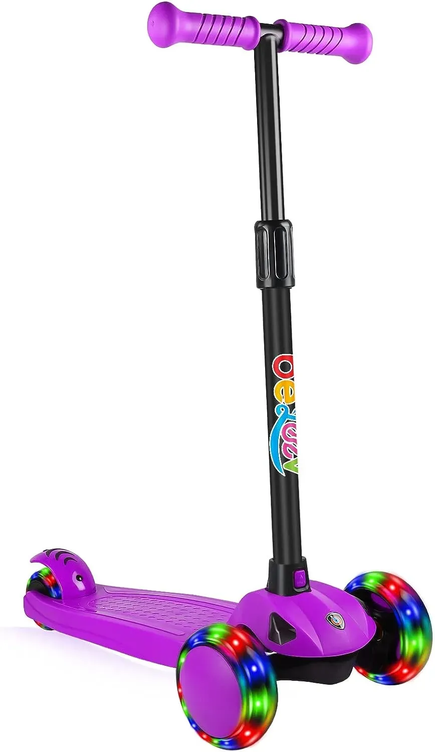 BELEEV trehjulig sparkcykel LED bred platta