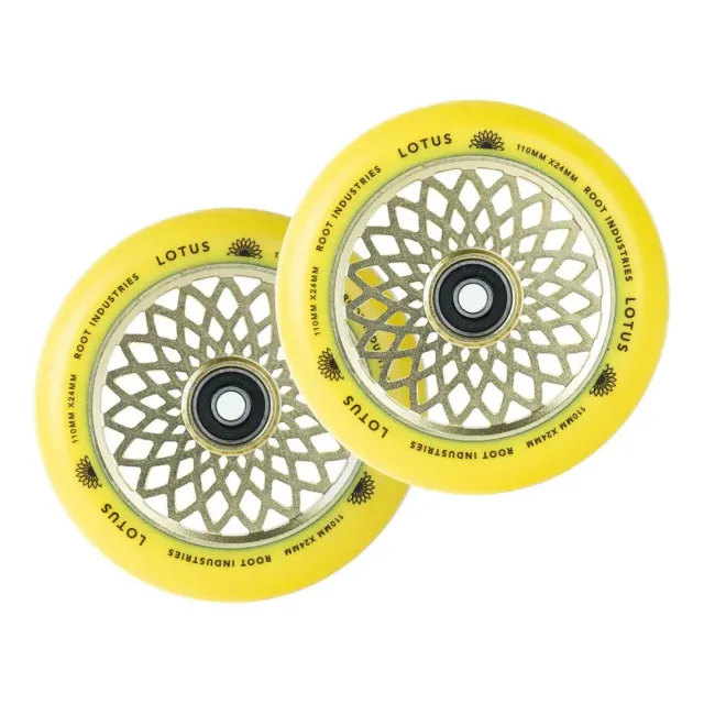 Root Industries Lotus 110mm hjul Yellow/Gold hårda