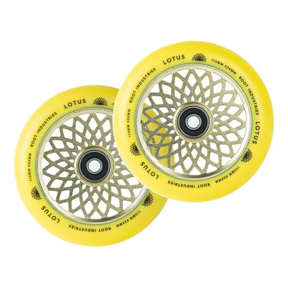 Root Industries Lotus 110mm hjul Yellow/Gold hårda