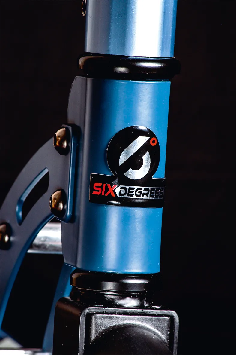 Six Degrees 205 mm sparkcykel blå ABEC 7 hopfällbar
