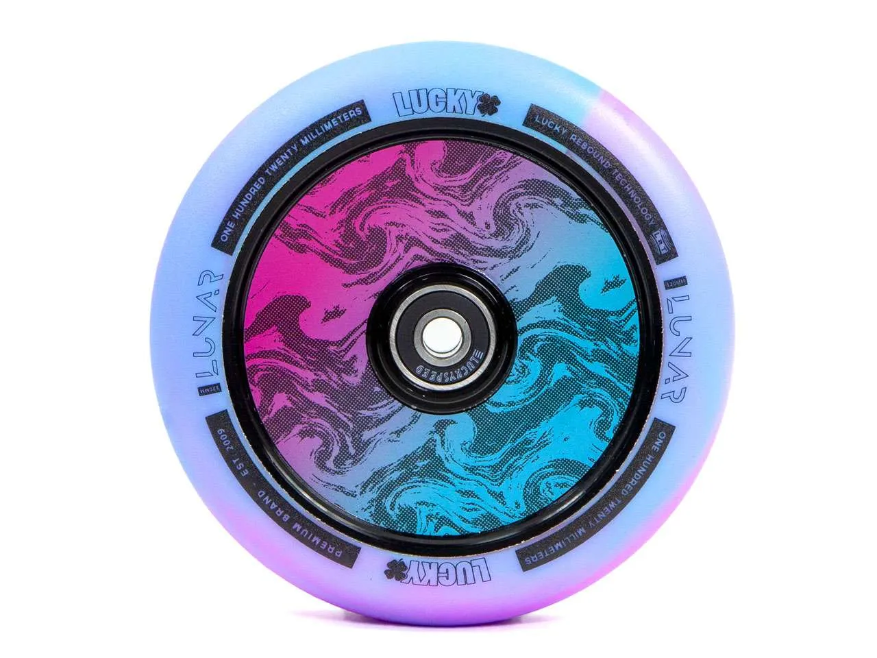 Lucky Lunar 120mm sparkcykelhjul Recoil lätt hollow-core