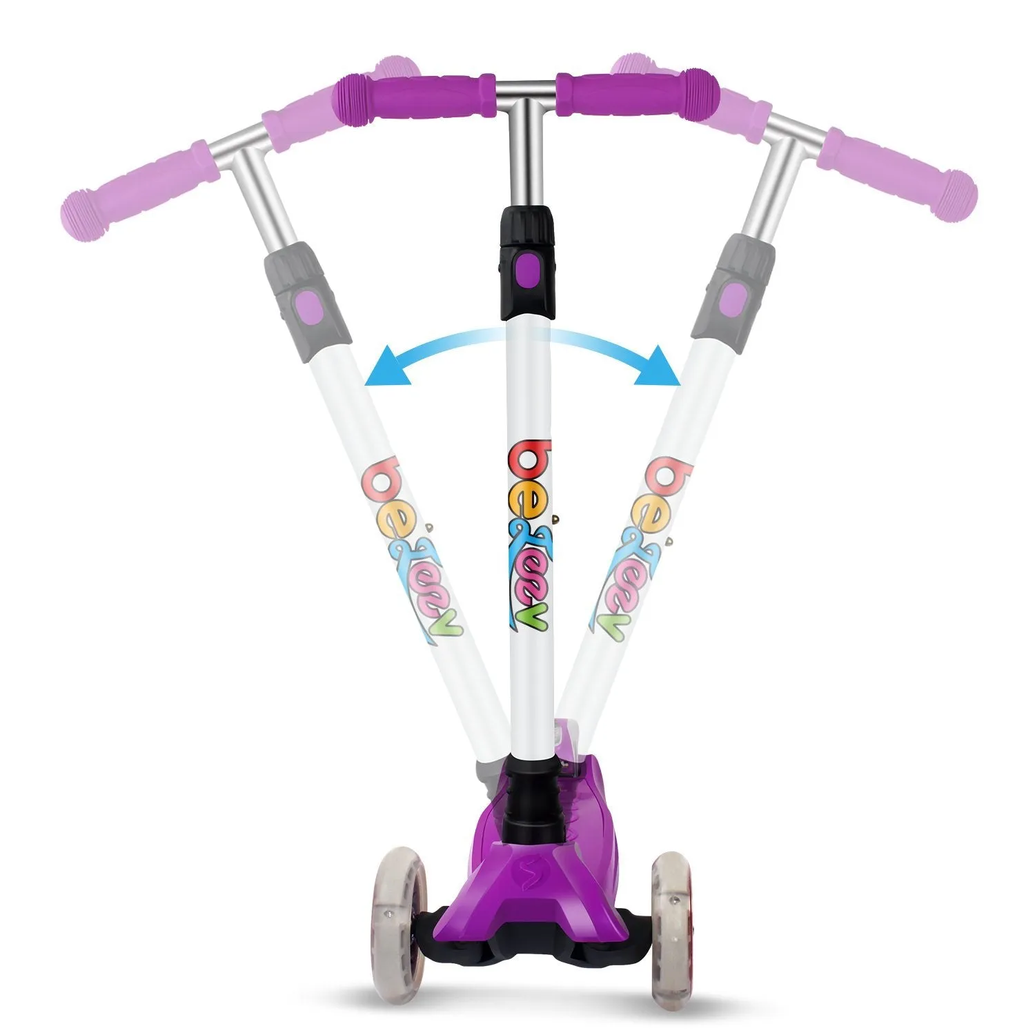 Beleev Violet sparkcykel 3-hjul lila LED 120 mm