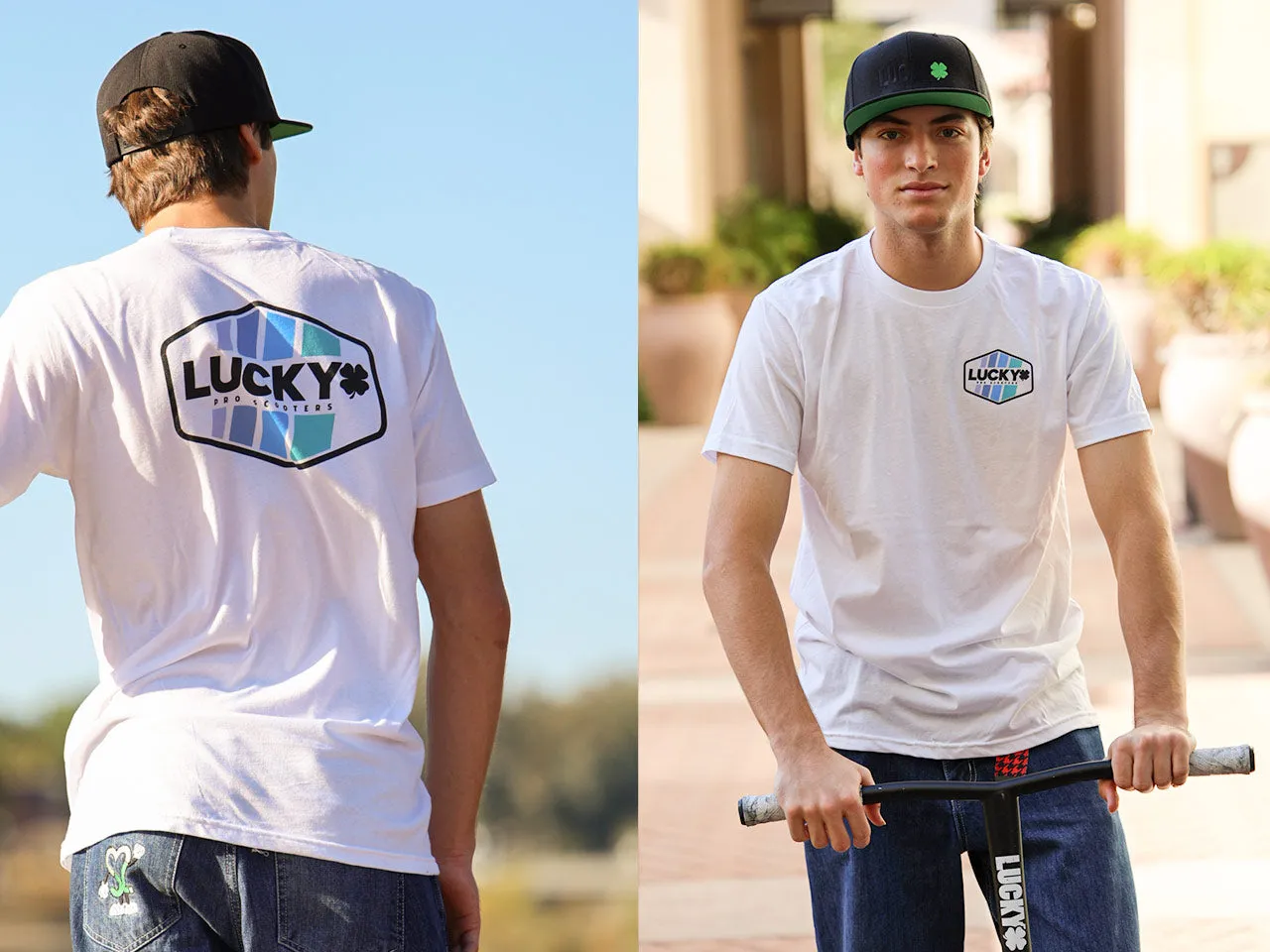 Lucky Aloha t-shirt vit large – bomull