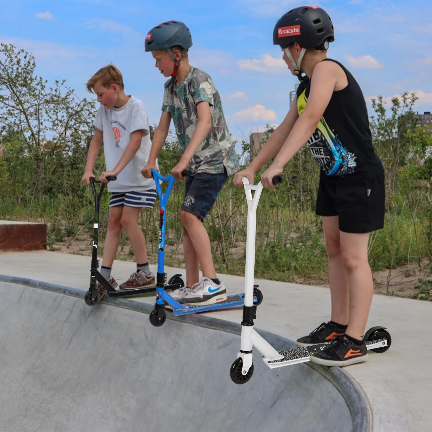 H.yeed Stunt sparkcykel trick 100mm vit aluminium