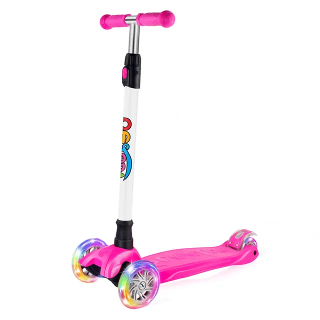 Beleev sparkcykel 3 hjul fuchsia lysande hjul 2-8 år