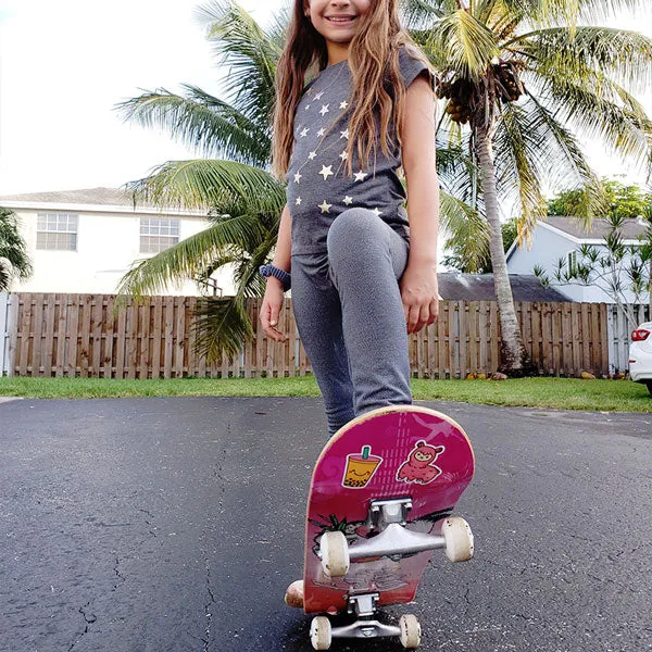 BELEEV 31 skateboard panda 79x20 cm 7-lagers lönn